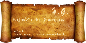 Hajnáczki Georgina névjegykártya